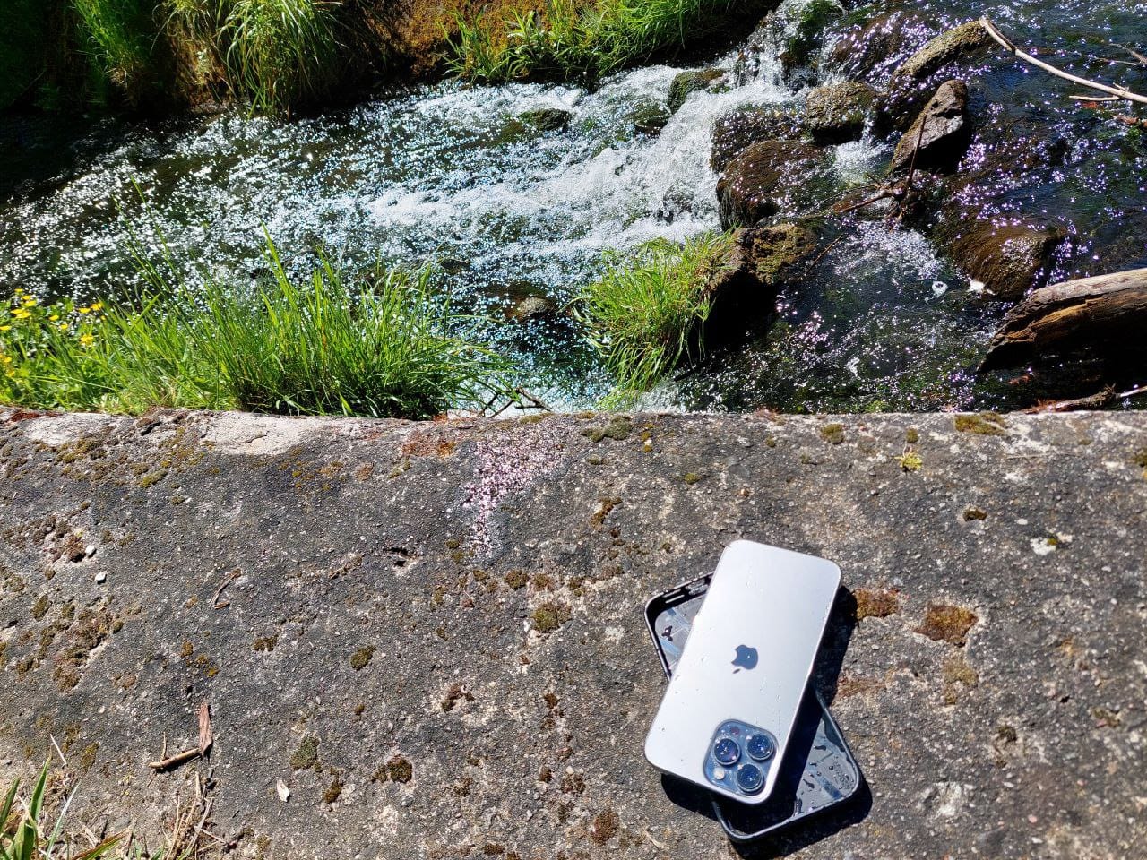 A phone recovered from a cold Pomeranian spring