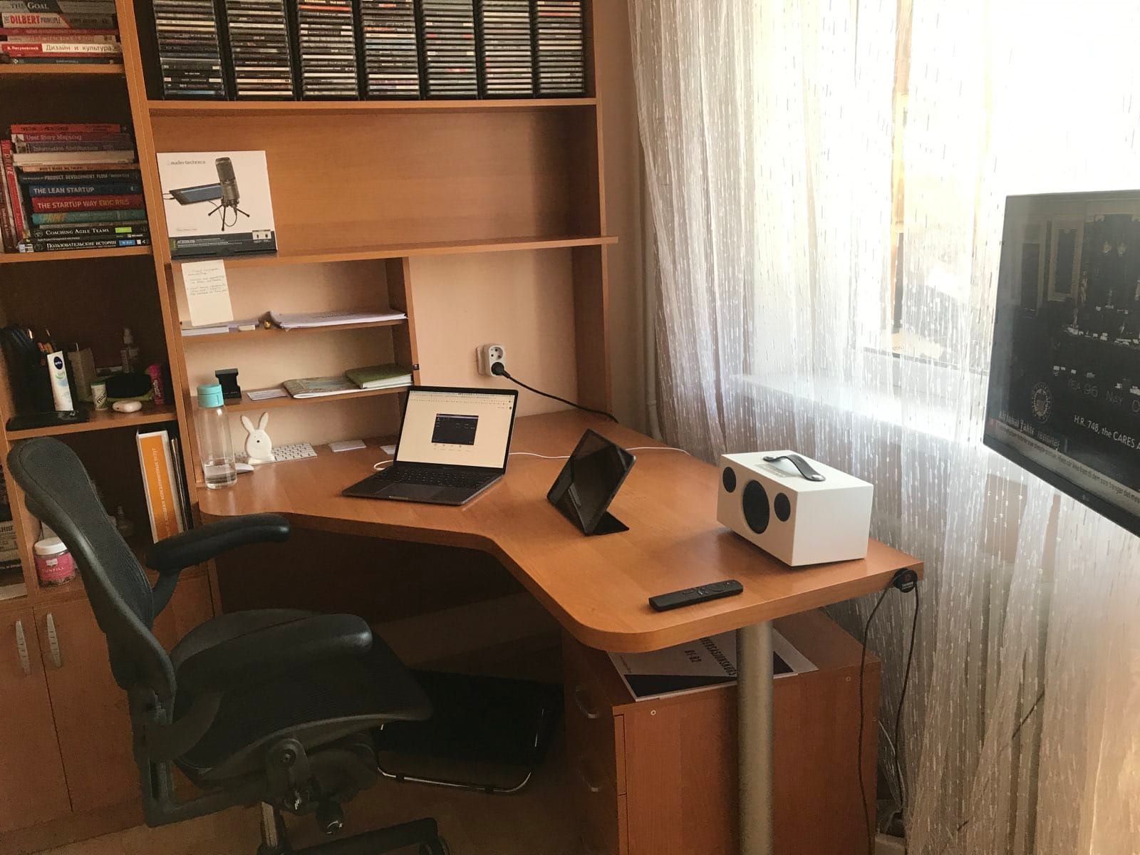 A pre-war home office setup, nothing fancy though reliable